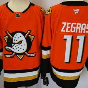 Anaheim Ducks #11 Trevor Zegras Orange Authentic Jersey