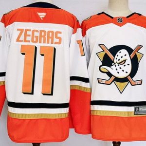 Anaheim Ducks #11 Trevor Zegras White Authentic Jersey