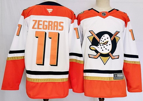 Anaheim Ducks #11 Trevor Zegras White Authentic Jersey