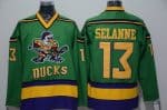 Anaheim Ducks #13 Teemu Selanne Green Throwback Jersey