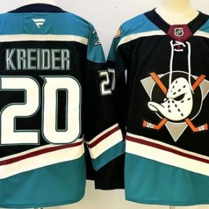 Anaheim Ducks #20 Chris Kreider Black Authentic Jersey