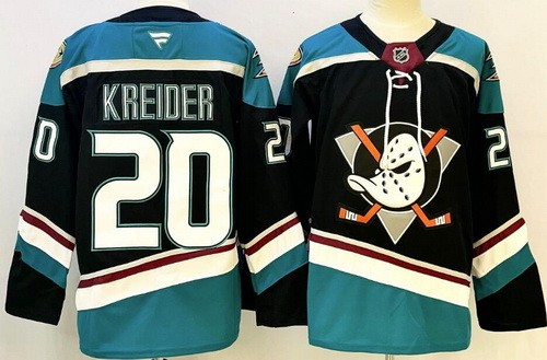 Anaheim Ducks #20 Chris Kreider Black Authentic Jersey