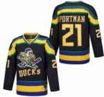 Anaheim Ducks #21 Dean Portman Black Movie Hockey Jersey
