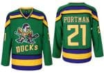 Anaheim Ducks #21 Dean Portman Green Movie Hockey Jersey