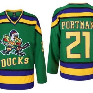 Anaheim Ducks #21 Dean Portman Green Movie Hockey Jersey