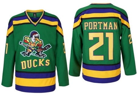 Anaheim Ducks #21 Dean Portman Green Movie Hockey Jersey