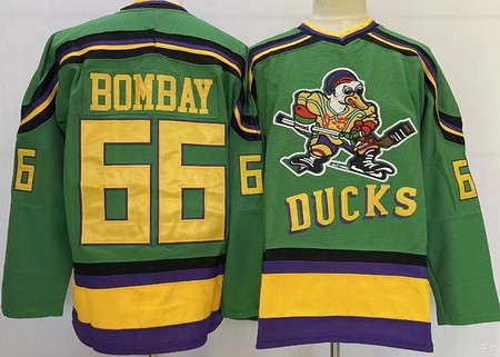 Anaheim Ducks #66 Gordon Bombay Green Throwback Jersey