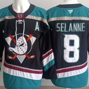 Anaheim Ducks #8 Teemu Selanne Black Alternate Authentic Jersey