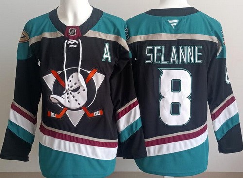Anaheim Ducks #8 Teemu Selanne Black Alternate Authentic Jersey