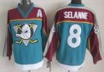 Anaheim Ducks #8 Teemu Selanne Red Green Retro Jersey
