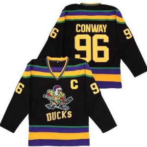 Anaheim Ducks #96 Charlie Conway Black Throwback Jersey