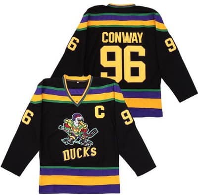 Anaheim Ducks #96 Charlie Conway Black Throwback Jersey