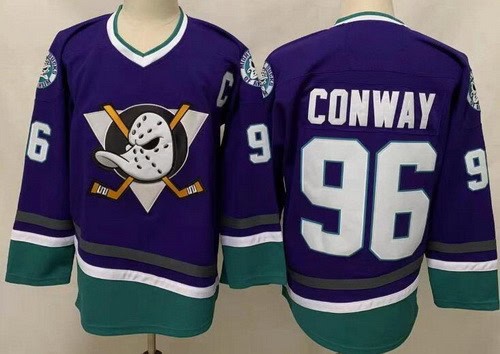 Anaheim Ducks #96 Charlie Conway Purple Throwback Jersey