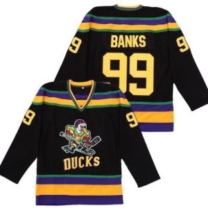 Anaheim Ducks #99 Adam Banks Black Throwback Jersey