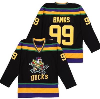 Anaheim Ducks #99 Adam Banks Black Throwback Jersey