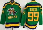 Anaheim Ducks #99 Adam Banks Green Movie Hockey Jersey