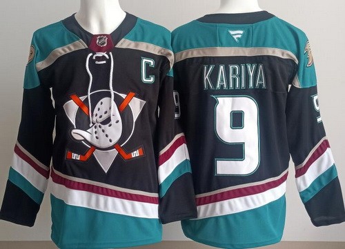 Anaheim Ducks #9 Paul Kariya Black Alternate Authentic Jersey