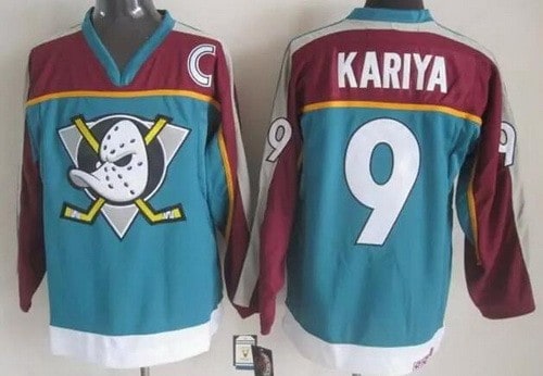 Anaheim Ducks #9 Paul Kariya Red Green Retro Jersey