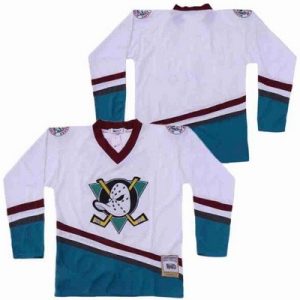 Anaheim Ducks Blank White Green Throwback Jersey