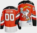 Anaheim Ducks Customized Orange 2021 Reverse Retro Authentic Jersey
