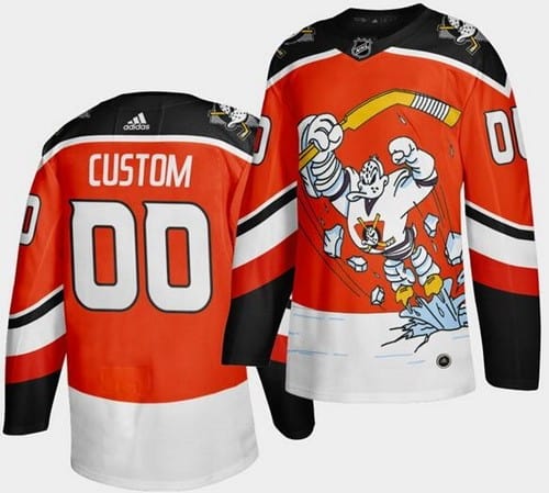 Anaheim Ducks Customized Orange 2021 Reverse Retro Authentic Jersey