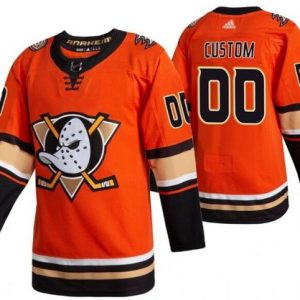 Anaheim Ducks Customized Orange Alternate Authentic Jersey