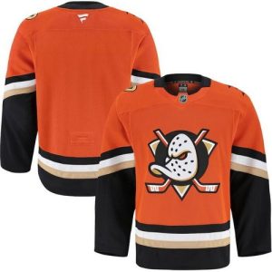 Anaheim Ducks Customized Orange Fanatics Authentic Jersey