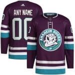 Anaheim Ducks Customized Purple Alternate 30th Anniversary Authentic Jersey