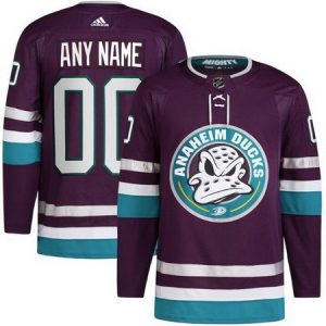 Anaheim Ducks Customized Purple Alternate 30th Anniversary Authentic Jersey