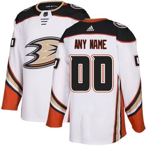Anaheim Ducks Customized White Authentic Jersey