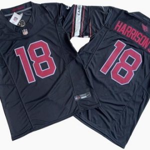 Arizona Cardinals #18 Marvin Harrison Jr Limited Black FUSE Vapor Jersey