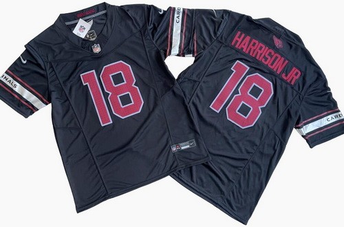 Arizona Cardinals #18 Marvin Harrison Jr Limited Black FUSE Vapor Jersey