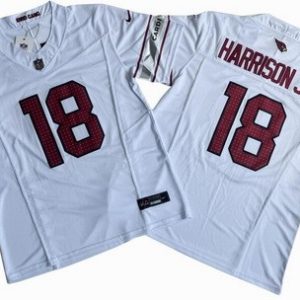Arizona Cardinals #18 Marvin Harrison Jr Limited White FUSE Vapor Jersey