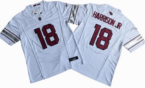 Arizona Cardinals #18 Marvin Harrison Jr Limited White FUSE Vapor Jersey