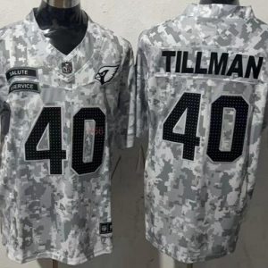 Arizona Cardinals #40 Pat Tillman Limited Arctic Camo 2024 Salute to Service Jersey