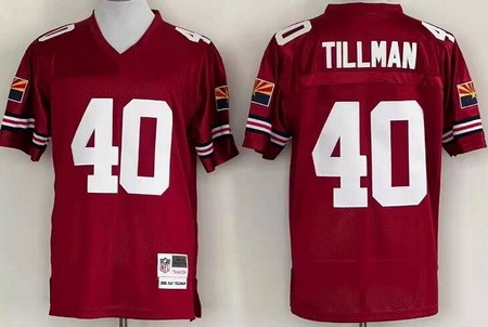 Arizona Cardinals #40 Pat Tillman Red Throwback Jersey