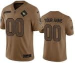 Arizona Cardinals Customized Brown 2023 Salute To Service Jersey