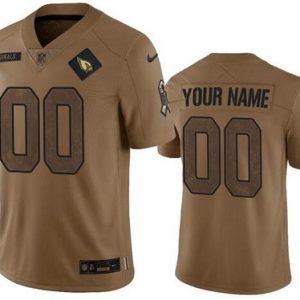 Arizona Cardinals Customized Brown 2023 Salute To Service Jersey
