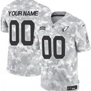 Arizona Cardinals Customized Limited Arctic Camo 2024 Salute to Service Jersey