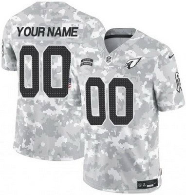 Arizona Cardinals Customized Limited Arctic Camo 2024 Salute to Service Jersey