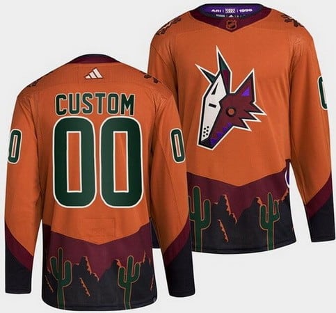 Arizona Coyotes Customized Burnt Orange 2022 Reverse Retro Authentic Jersey