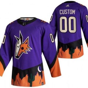 Arizona Coyotes Customized Purple 2021 Reverse Retro Special Authentic Jersey