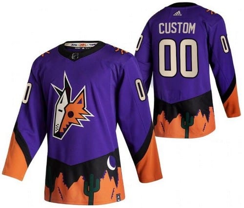 Arizona Coyotes Customized Purple 2021 Reverse Retro Special Authentic Jersey