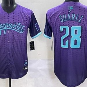Arizona Diamondbacks #28 Eugenio Suarez Purple 2025 City Connect Limited Jersey