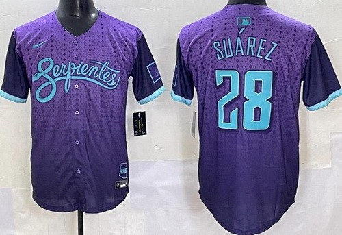 Arizona Diamondbacks #28 Eugenio Suarez Purple 2025 City Connect Limited Jersey