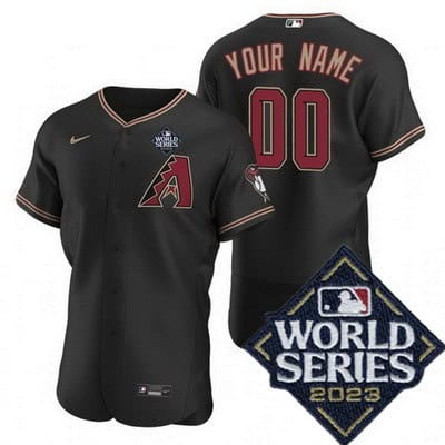 Arizona Diamondbacks Customized Black 2023 World Series Authentic Jersey