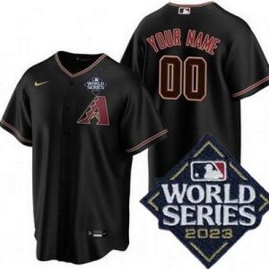 Arizona Diamondbacks Customized Black 2023 World Series Cool Base Jersey