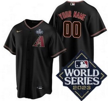 Arizona Diamondbacks Customized Black 2023 World Series Cool Base Jersey