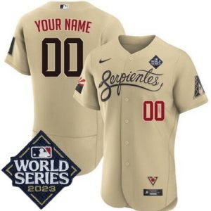 Arizona Diamondbacks Customized Cream City 2023 World Series Authentic Jersey