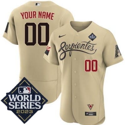 Arizona Diamondbacks Customized Cream City 2023 World Series Authentic Jersey